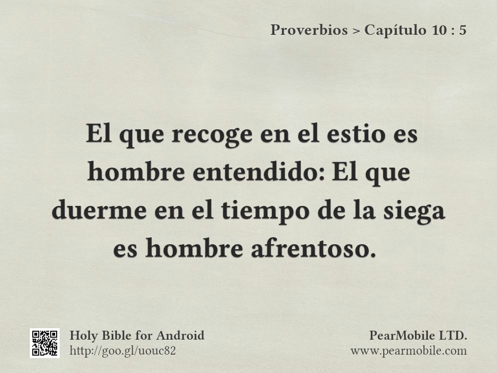 Proverbios, Capítulo 10:5